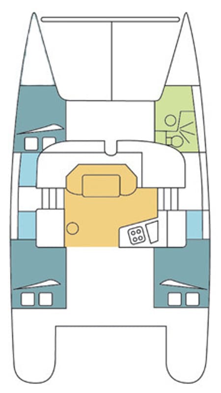 Charter Rental Catamaran NEKO  in Australia Layout | Yacht4Less