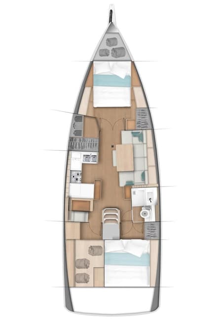 Charter Rental Sailboat Andiamo in BVI Layout | Yacht4Less