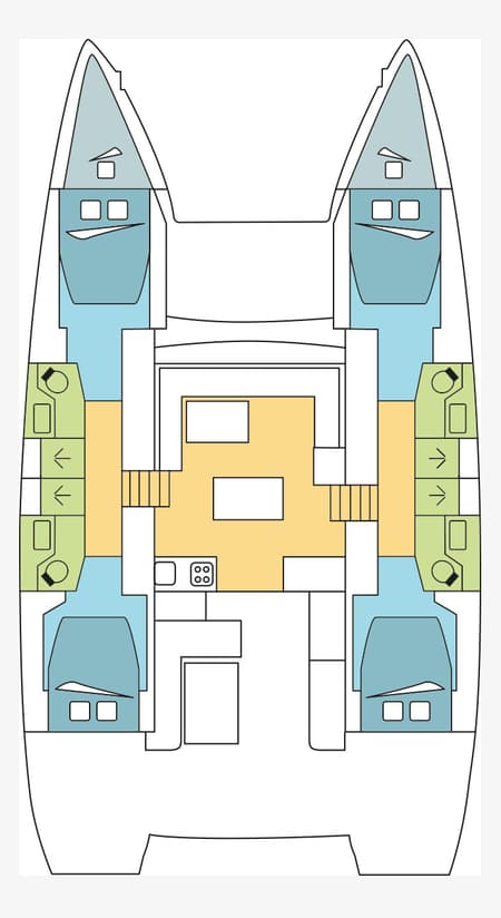Charter Rental Catamaran KOKOMO  in Australia Layout | Yacht4Less