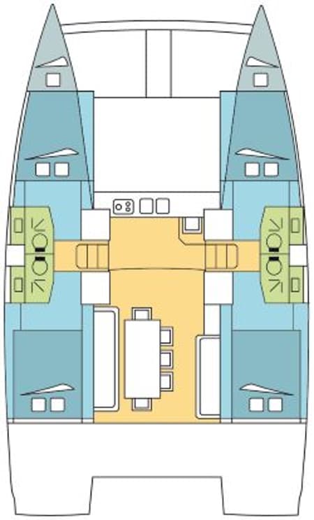 Charter Rental Catamaran LONJA  in Caribbean Layout | Yacht4Less