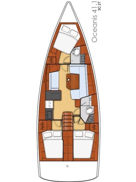 Charter Rental Sailboat Dalmatinka in Croatia Layout | Yacht4Less