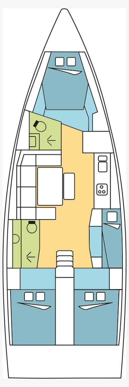 Charter Rental Sailboat BESRA  in Caribbean Layout | Yacht4Less