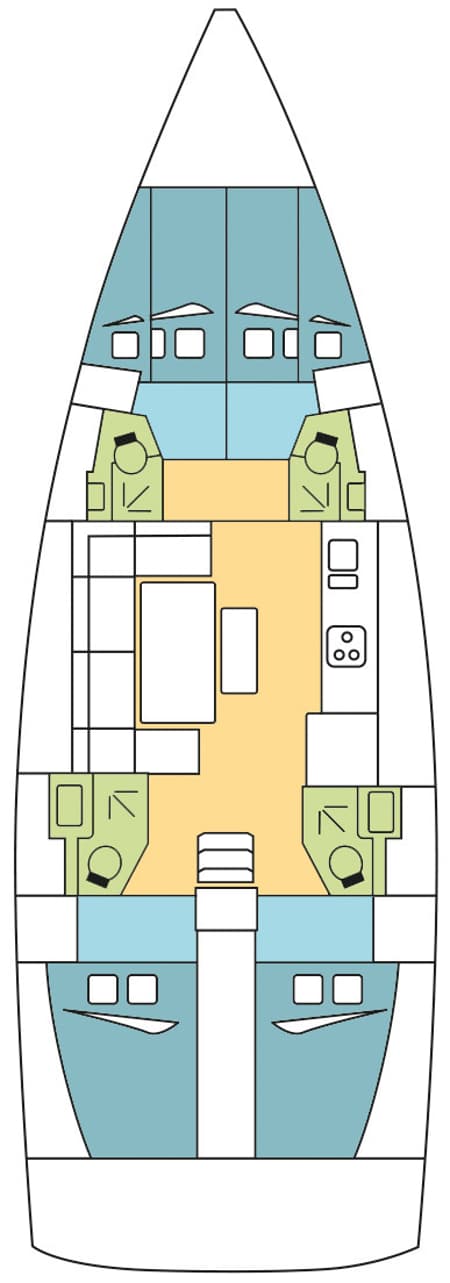 Charter Rental Sailboat TORNE  in Caribbean Layout | Yacht4Less