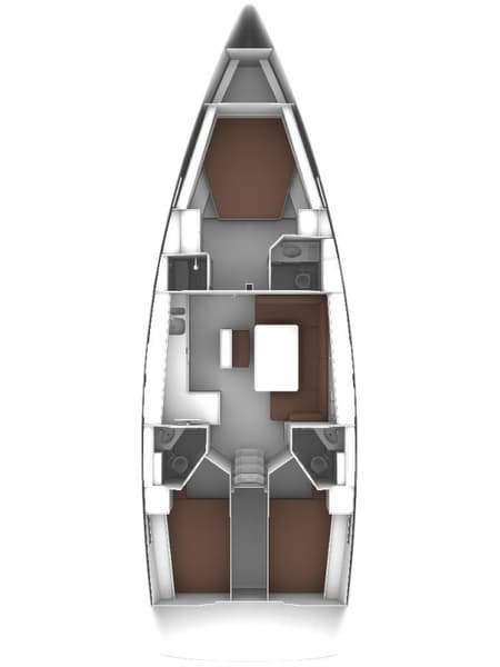 Charter Rental Sailboat Hana in Croatia Layout | Yacht4Less