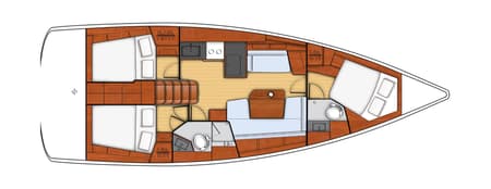 Charter Rental Sailboat Elena in Greece Layout | Yacht4Less