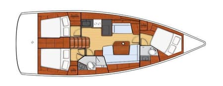 Charter Rental Sailboat Lux in Greece Layout | Yacht4Less