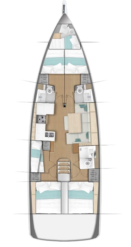 Charter Rental Sailboat Goldfish in Greece Layout | Yacht4Less