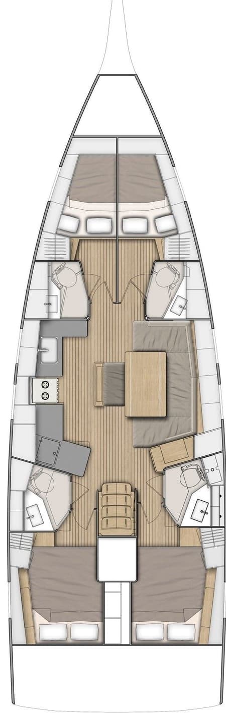 Charter Rental Sailboat Saturn in Croatia Layout | Yacht4Less