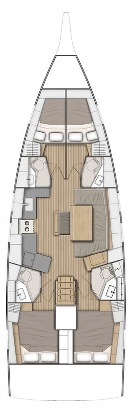 Charter Rental Sailboat Arabella in Croatia Layout | Yacht4Less