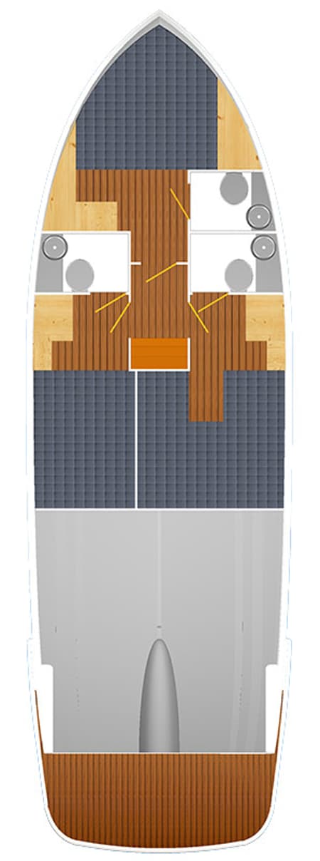 Charter Rental Motorboat Running Gag I in Croatia Layout | Yacht4Less