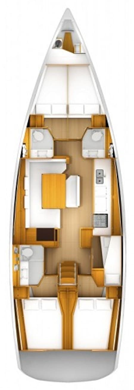Charter Rental Sailboat GILLEPSIE in France Layout | Yacht4Less