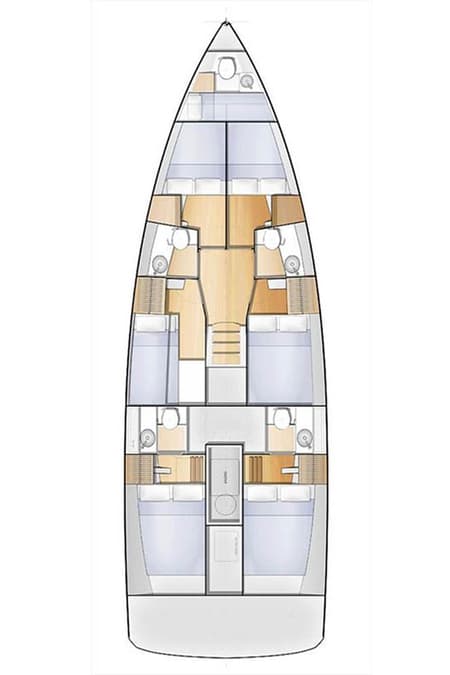 Charter Rental Sailboat Asti in Croatia Layout | Yacht4Less