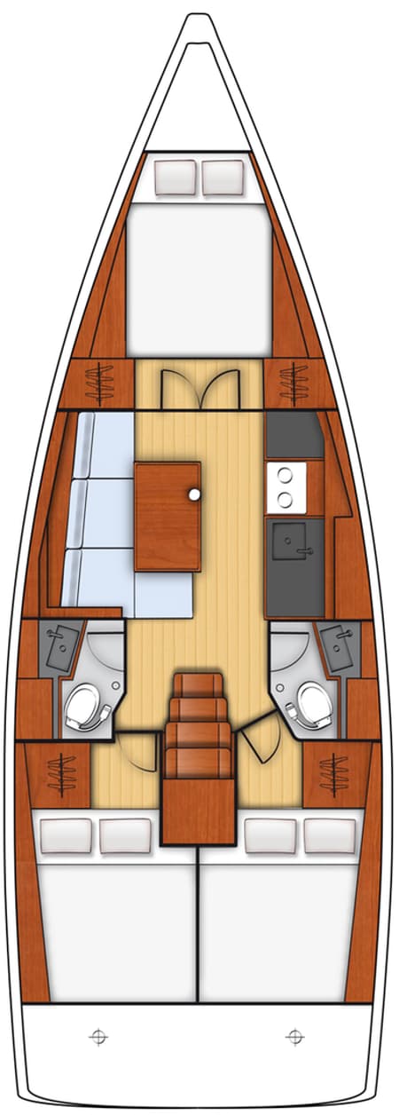 Charter Rental Sailboat Reya in Croatia Layout | Yacht4Less