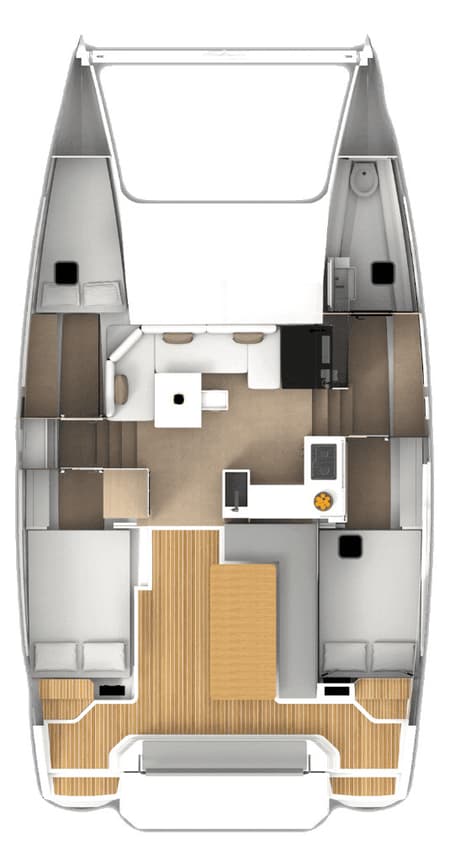 Charter Rental Catamaran Lauremi in Croatia Layout | Yacht4Less