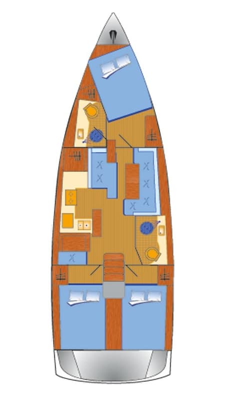 Charter Rental Sailboat Lara in Croatia Layout | Yacht4Less