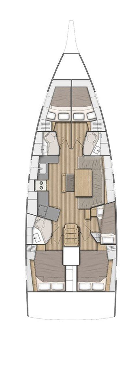 Charter Rental Sailboat Kalmi in Greece Layout | Yacht4Less