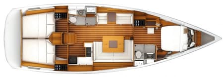Charter Rental Sailboat Fabiano II in Croatia Layout | Yacht4Less