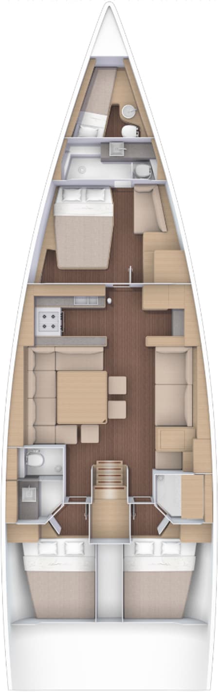 Charter Rental Sailboat Kabuki - OW in Croatia Layout | Yacht4Less