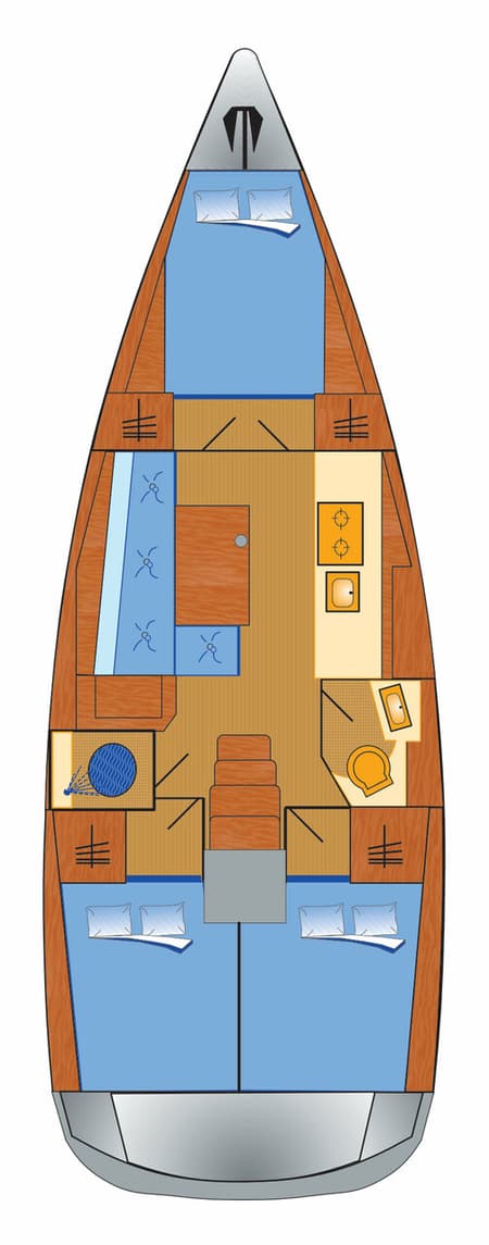 Charter Rental Sailboat Tena in Croatia Layout | Yacht4Less