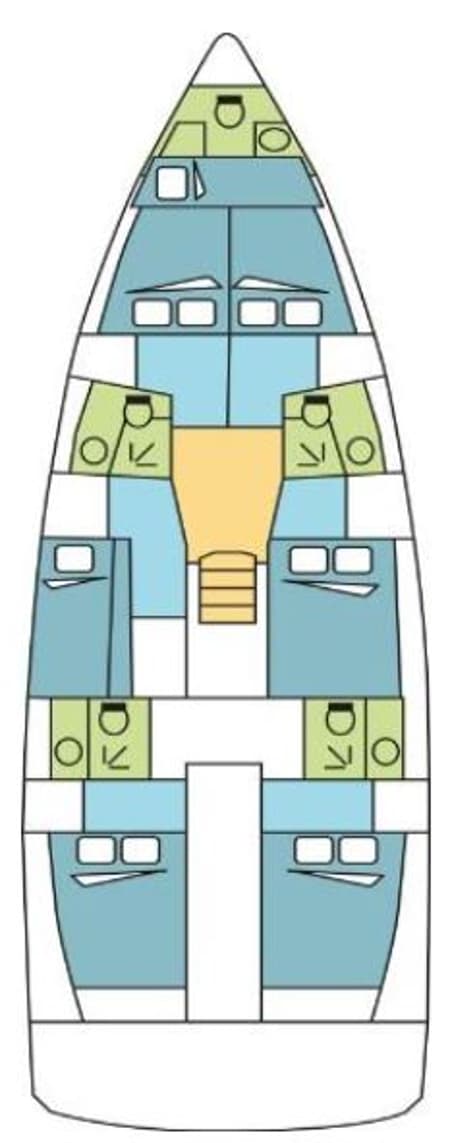 Charter Rental Sailboat CYTISE  in Greece Layout | Yacht4Less