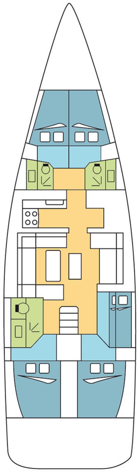 Charter Rental Sailboat ELESSAR  in Greece Layout | Yacht4Less