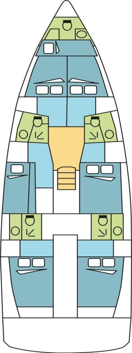Charter Rental Sailboat GENTIANE  in Croatia Layout | Yacht4Less