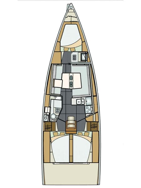 Charter Rental Sailboat Lina in Croatia Layout | Yacht4Less