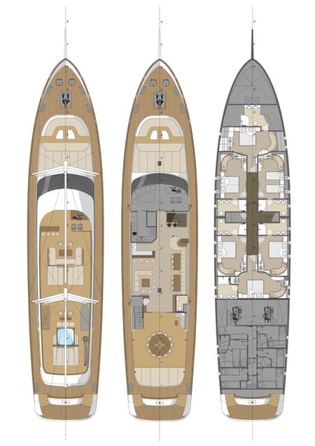Charter Rental Luxury Yacht M/S Aurum Sky in Croatia Layout | Yacht4Less