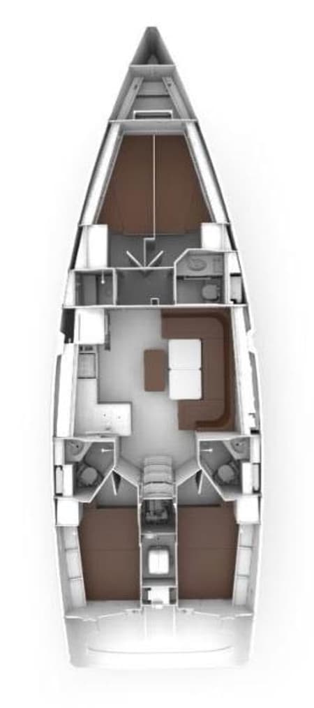 Charter Rental Sailboat Sunshine in Croatia Layout | Yacht4Less