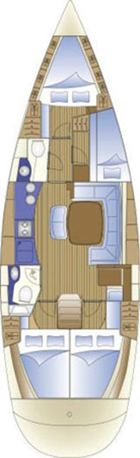 Charter Rental Sailboat Sea Gull in Croatia Layout | Yacht4Less