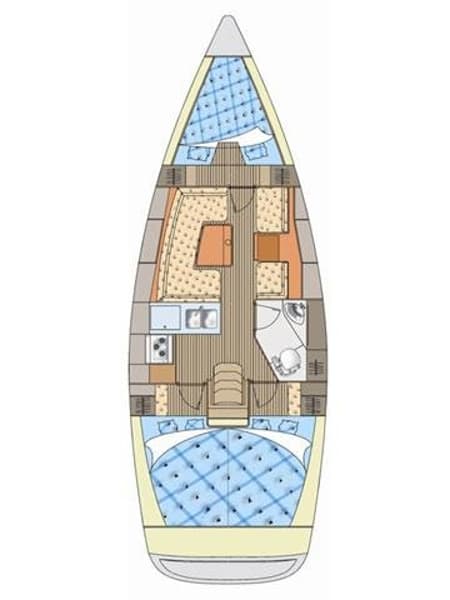 Charter Rental Sailboat Sea Bird in Croatia Layout | Yacht4Less