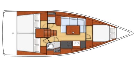 Charter Rental Sailboat Omega in Croatia Layout | Yacht4Less