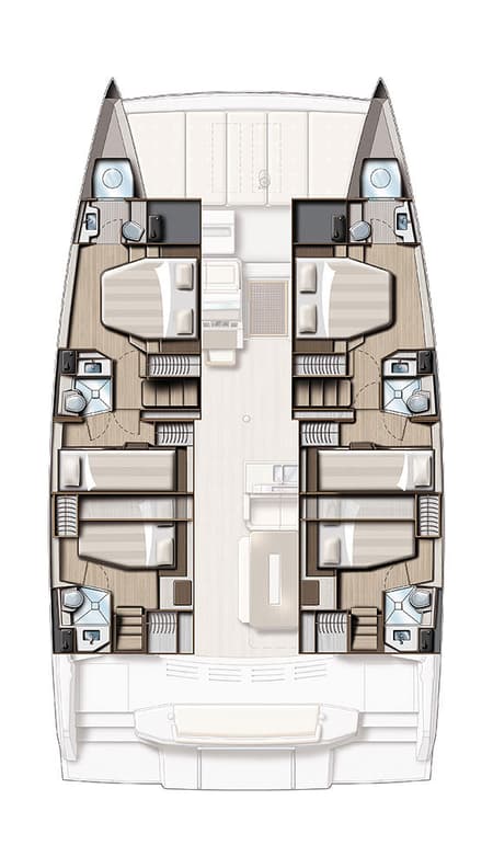 Charter Rental Catamaran Vaya Con Dios in Croatia Layout | Yacht4Less