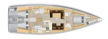Charter Rental Sailboat Amadea in Greece Layout | Yacht4Less
