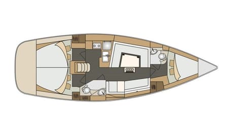 Charter Rental Sailboat Baby Shark in Croatia Layout | Yacht4Less