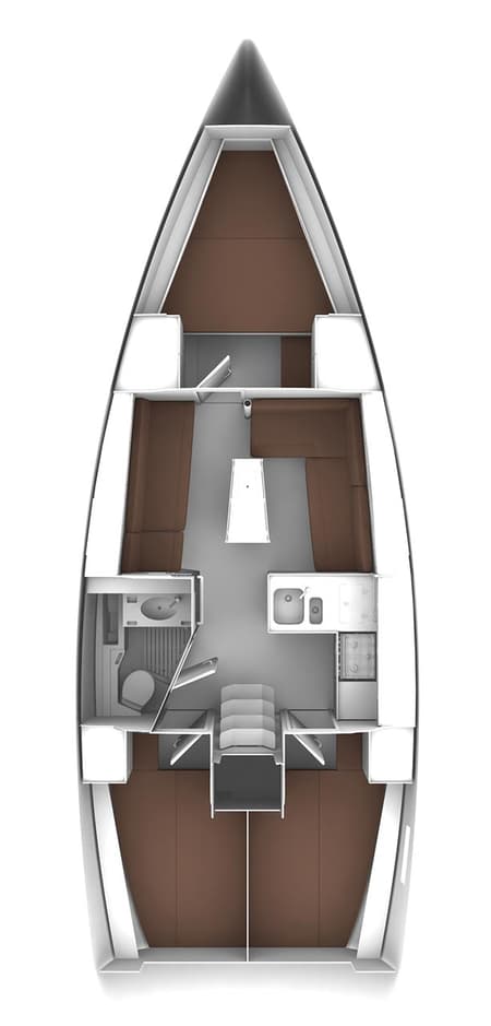 Charter Rental Sailboat Bahari in Croatia Layout | Yacht4Less