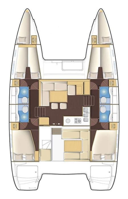 Charter Rental Catamaran Yolamare in Croatia Layout | Yacht4Less