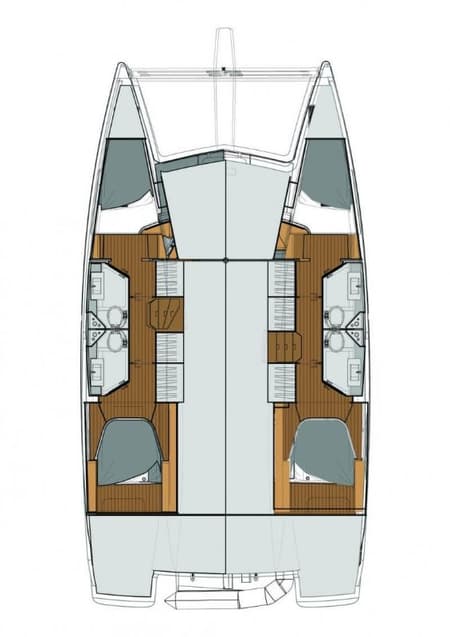 Charter Rental Catamaran Canopus in Croatia Layout | Yacht4Less