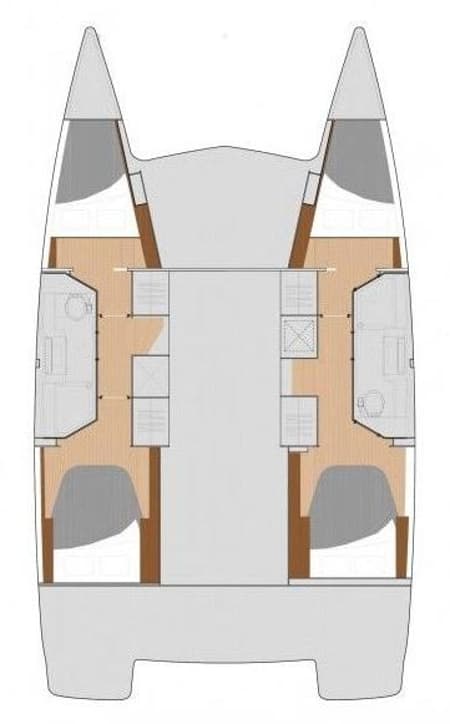 Charter Rental Catamaran Felicitas II in Croatia Layout | Yacht4Less