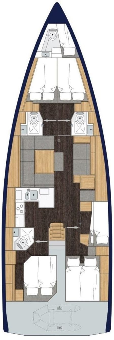 Charter Rental Sailboat Elli in Greece Layout | Yacht4Less