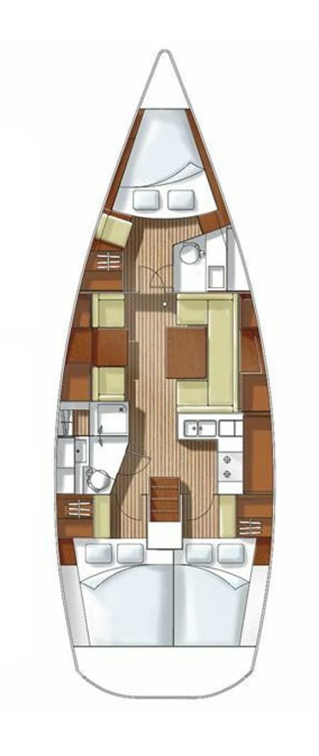 Charter Rental Sailboat Aeolus in Greece Layout | Yacht4Less