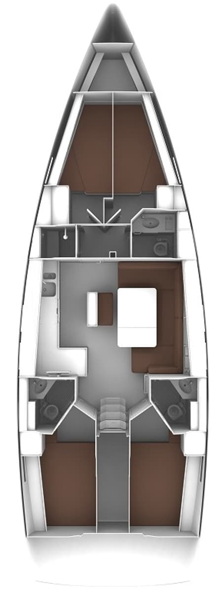 Charter Rental Sailboat Santiago in Turkey Layout | Yacht4Less