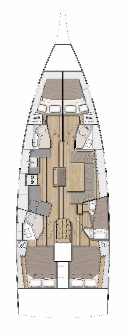 Charter Rental Sailboat Everest in Croatia Layout | Yacht4Less