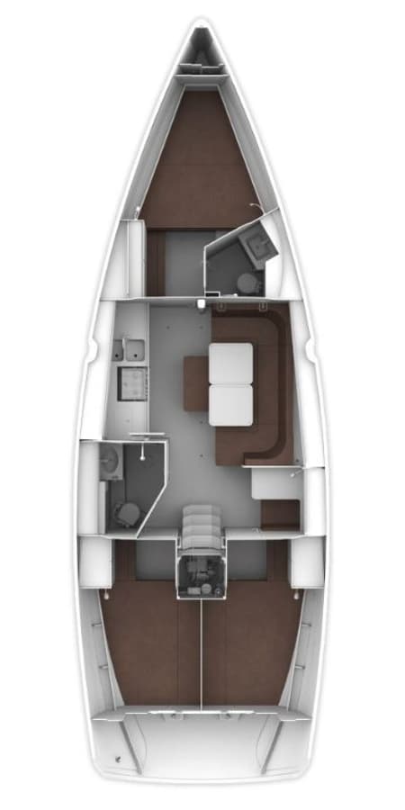 Charter Rental Sailboat Fleur de Lys in Croatia Layout | Yacht4Less
