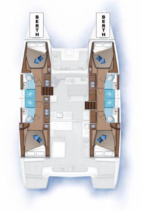 Charter Rental Catamaran Genie in Croatia Layout | Yacht4Less