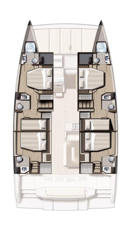 Charter Rental Catamaran Baša in Croatia Layout | Yacht4Less
