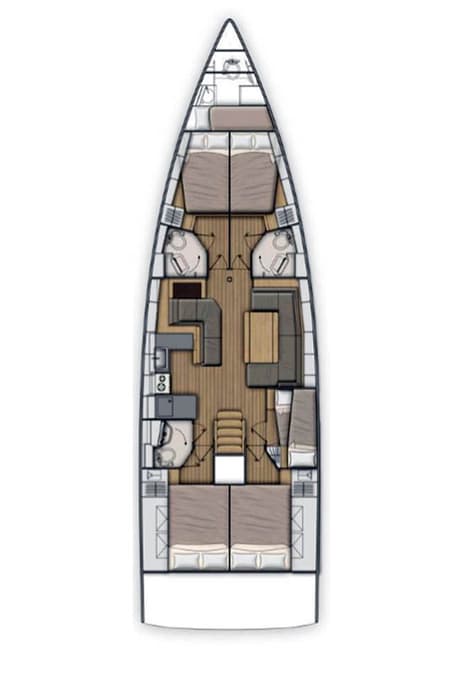 Charter Rental Sailboat Amallo in Croatia Layout | Yacht4Less