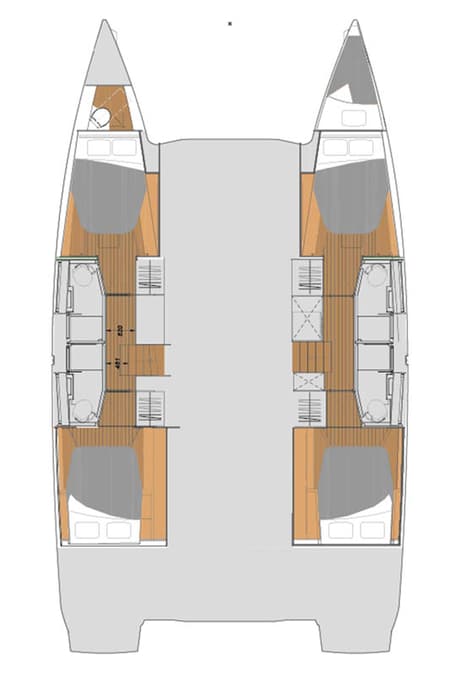 Charter Rental Catamaran Nahoa in Greece Layout | Yacht4Less