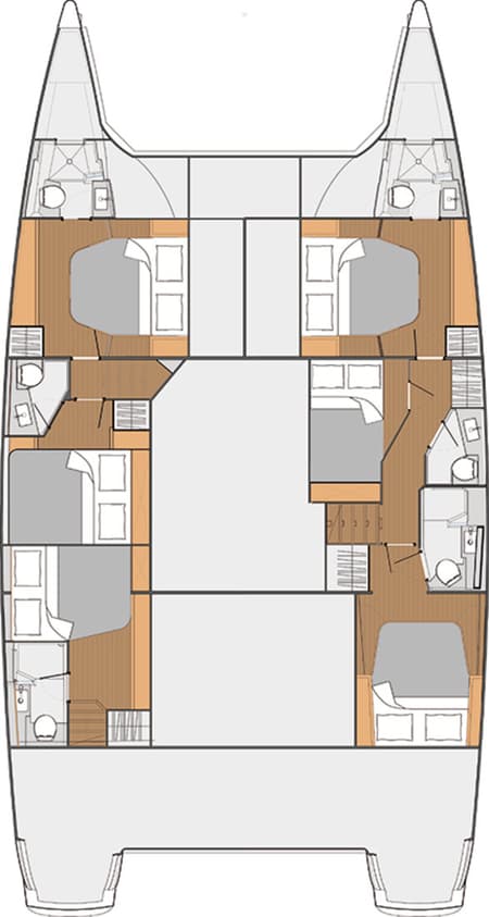 Charter Rental Catamaran Princess Aphrodite in Croatia Layout | Yacht4Less