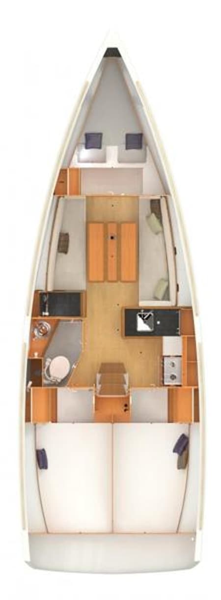 Charter Rental Sailboat Gemma in Croatia Layout | Yacht4Less